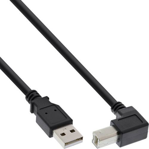 Ein USB-A-auf-USB-B-Kabel mit Anschlüssen an jedem Ende.