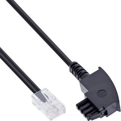 InLine® TAE-F Kabel, für DSL-Router, Stecker an RJ45 8P2C, 3m Kabel Telefon- und WLAN-Kabel TAE