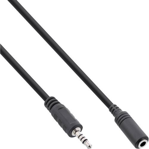 InLine® Klinken Adapterkabel 4pol. 2,5mm Stecker -> 3,5mm Buchse, 0,2m Kabel Audio- / Videokabel &