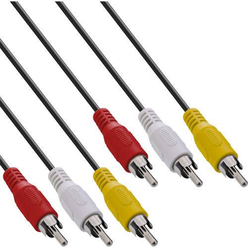 InLine® Cinch Kabel, Audio/Video 3x Cinch, Stecker / Stecker, 2m Kabel Audio- / Videokabel diverse