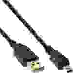 InLine® USB 2.0 Mini-Kabel, USB A Stecker an Mini-B (5pol.), schwarz, vergoldete Kontakte, 2m Kabel