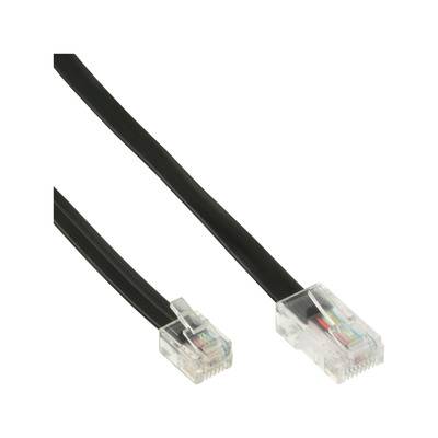 InLine® Modularkabel, RJ45 zu RJ11 Stecker / Stecker, 4adrig, 15m Kabel Telefon- und WLAN-Kabel und