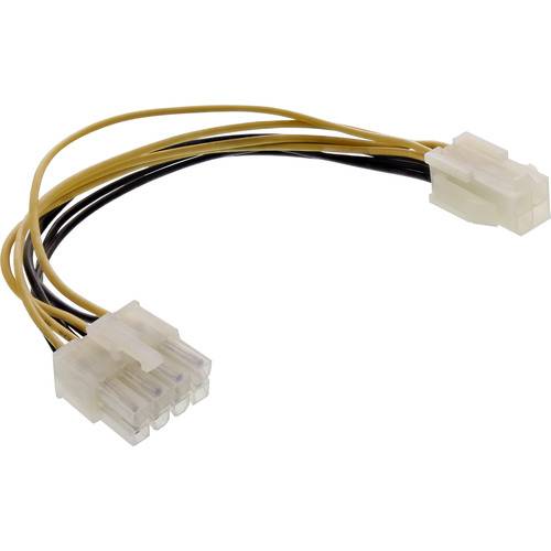 Ein 6-polig zu 8-polig PCIe-Stromadapterkabel mit gelben und schwarzen Drähten, das zum Verbinden von Grafikkarten mit Stromversorgungen verwendet wird.