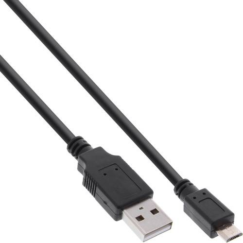 USB-auf-Micro-USB-Kabel auf weißem Hintergrund, verwendet zum Laden von Geräten und zur Datenübertragung.