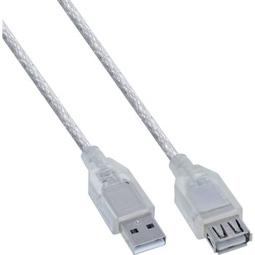 Bild eines USB-Verlängerungskabels mit einem männlichen und einem weiblichen USB-Anschluss, das zur Erweiterung der Reichweite von USB-Geräten verwendet wird.