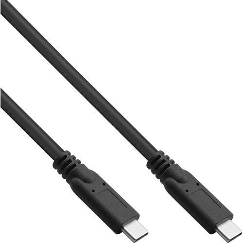 Eine Nahaufnahme von zwei schwarzen USB-C-Kabeln mit ähnlichen Steckern, die sich gegenseitig zugewandt sind, nützlich zum Verbinden von elektronischen Geräten zum Laden oder zur Datenübertragung.