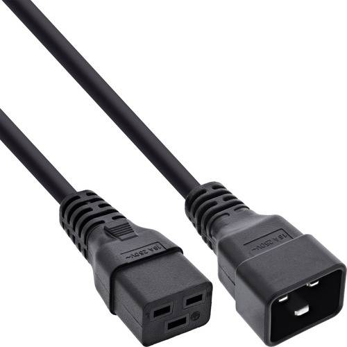 InLine® Kaltgeräteverlängerung 16A, C19 auf C20, 7,5m Kabel Stromkabel extern Kaltgerätekabel