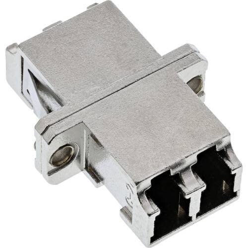 InLine® LWL Metall-Kupplung, Duplex LC/LC, singlemode, Keramik-Hülse, zum Einbau Adapter / LWL