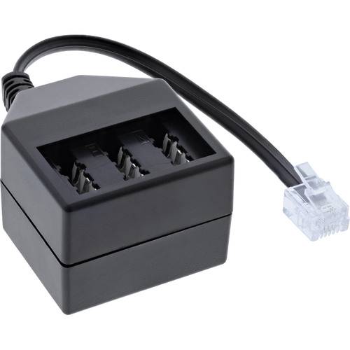InLine® TAE Adapterkabel, RJ11 (6P4C) Stecker auf TAE NFN Buchse Kabel Telefon- und WLAN-Kabel TAE