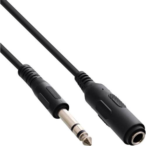 InLine® Klinkenverlängerung, 6,3mm Klinke Stecker / Buchse, 5m, Stereo Kabel Audio- / Videokabel &