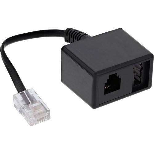 InLine® TAE Adapterkabel RJ45 Stecker auf TAE-N & RJ11 Buchse Kabel Telefon- und WLAN-Kabel TAE