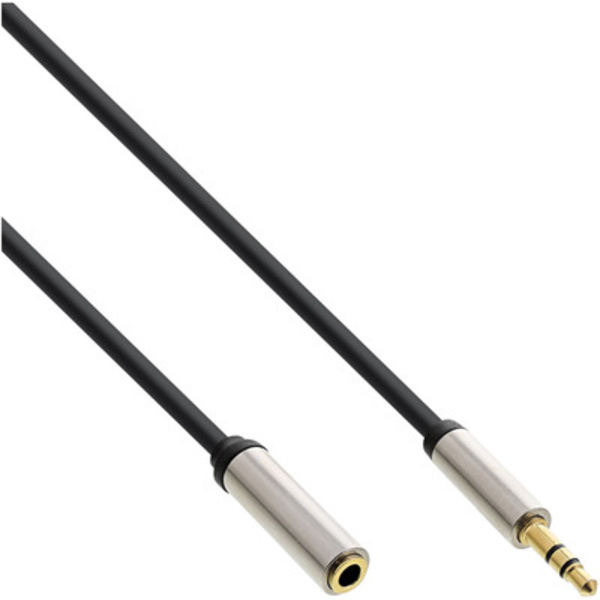 InLine® Slim Audio Kabel Klinke 3,5mm ST/BU, Stereo, 0,5m zu Slimline