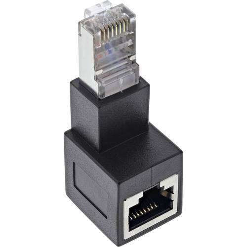 InLine® Patchkabel-Adapter Cat.6A, RJ45 Stecker/Buchse, 90° nach unten gewinkelt Adapter / /