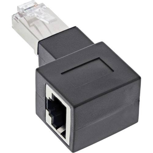 InLine® Patchkabel-Adapter Cat.6A, RJ45 Stecker/Buchse, 90° rechts gewinkelt Adapter / Konverter /