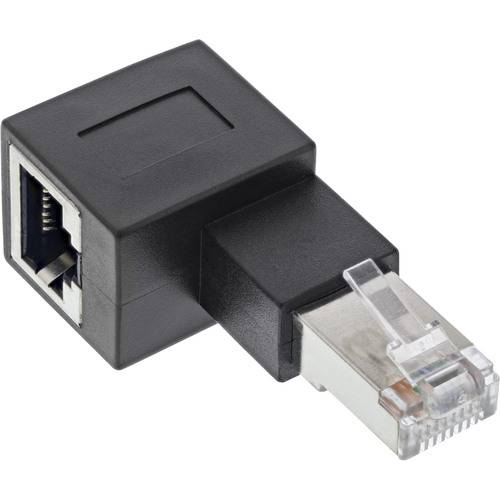 InLine® Patchkabel-Adapter Cat.6A, RJ45 Stecker/Buchse, 90° nach links gewinkelt Adapter / /