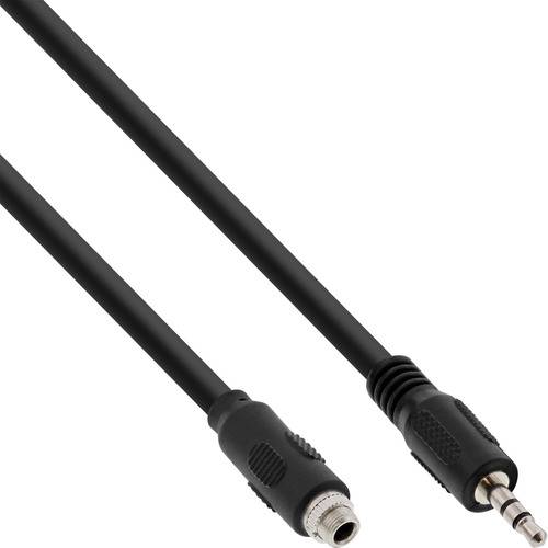InLine® Audio Adapterkabel, 3,5mm Stereo Stecker/Einbaubuchse mit Gewinde, 0,6m Kabel Interne
