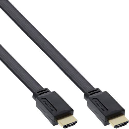 Zwei HDMI-Kabel mit schwarzen Steckern und vergoldeten Kontakten, vor einem weißen Hintergrund gezeigt, verwendet für hochauflösende Audio-/Videoverbindungen.