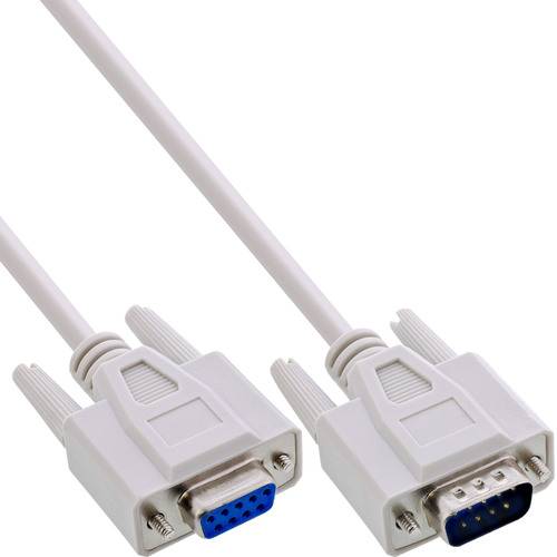 Ein Paar VGA-Stecker, Stecker und Buchse, mit grauen Kabeln, verwendet zum Verbinden von Videogeräten wie Monitoren mit Computern.