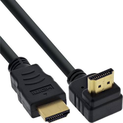 Zwei HDMI-Kabel, eines mit geradem Anschluss und das andere mit einem Winkelanschluss, nebeneinander auf weißem Hintergrund platziert.