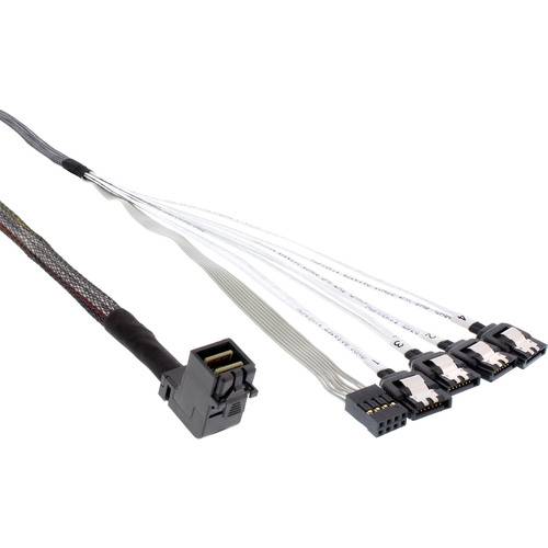 Ein Lüfter-Splitter-Kabel mit einem schwarzen Eingangsstecker, der sich in mehrere weiße Ausgangsstecker für Computerkühlung verzweigt.