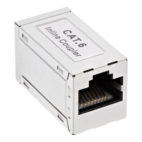 InLine® Patchkabelkupplung Metall Cat.6, 2x RJ45 Buchse, geschirmt Adapter / Konverter Netzwerk /