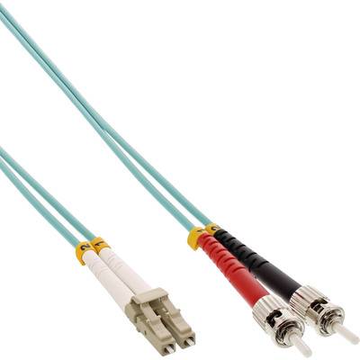 InLine® LWL Duplex Kabel, LC/ST, 50/125µm, OM3, 1m Kabel Patchkabel LWL