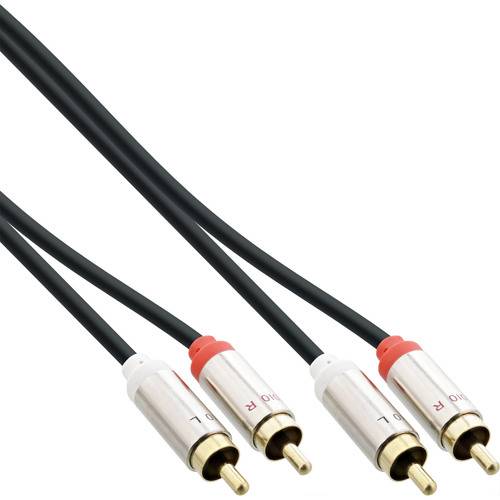 InLine® Slim Audio Kabel 2x Cinch ST/ST, Stereo, 3m Audio- / Videokabel diverse & Klinke