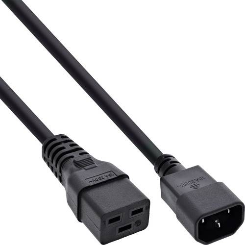 InLine® Netz Adapterkabel, IEC 60320 C14 auf C19, max 10A, 3m Kabel Stromkabel extern