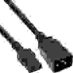 InLine® Netz Adapterkabel, IEC-60320 C20 auf C13, 3x1,5mm², max. 10A, schwarz, 0,5m Kabel extern