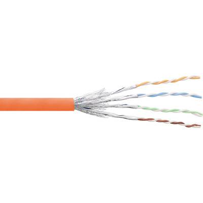 InLine® Patchkabel Cat.6 S/FTP (PiMf), orange, AWG27, PVC, CU, 100m Kabel Rohware/Meterware Adern)