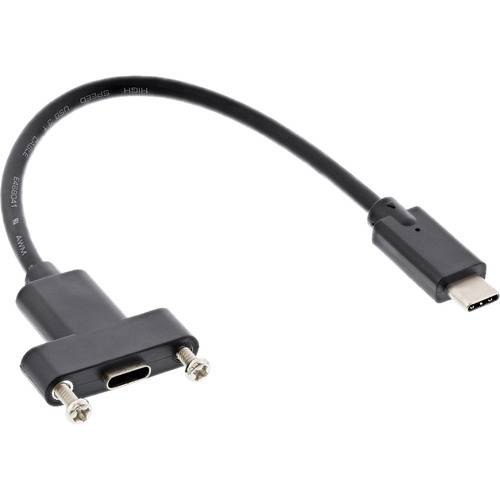 USB-C auf USB-Adapter-Kabel mit Schrauben an einem Ende zur sicheren Befestigung.