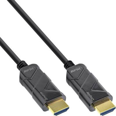 InLine® HDMI AOC Kabel, Ultra High Speed 8K4K, schwarz, 100m Kabel (8K4K)