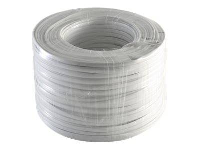 Aufgerollter Kunststoffschlauch oder Kabel aus durchsichtigem Material, isoliert auf weißem Hintergrund dargestellt.