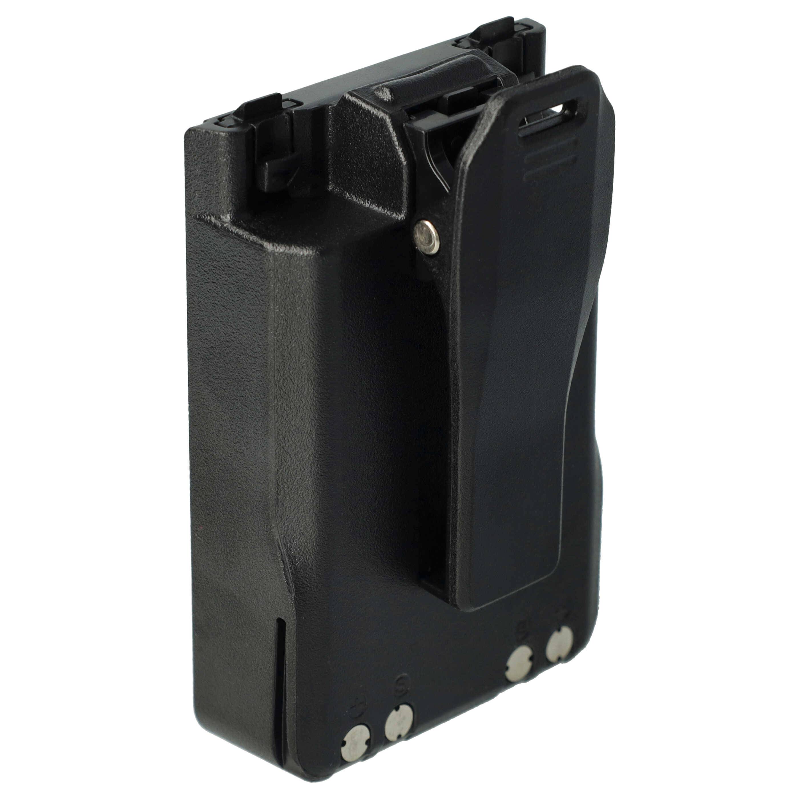 vhbw Akku kompatibel mit Icom IC-705, ID-52E, IP-100H, ID-31E, ID-51E Funkgerät, Walkie Talkie (3300mAh, 7,4V, Li-Ion) + Gürtelclip