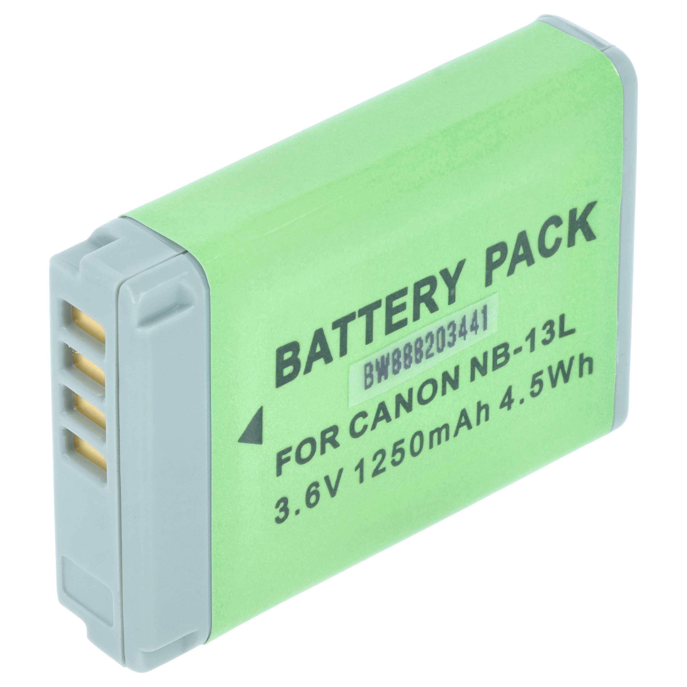 vhbw Akku Ersatz für Canon NB-13L | für Kamera (1250 mAh, 3,7 V, Li-Ion)