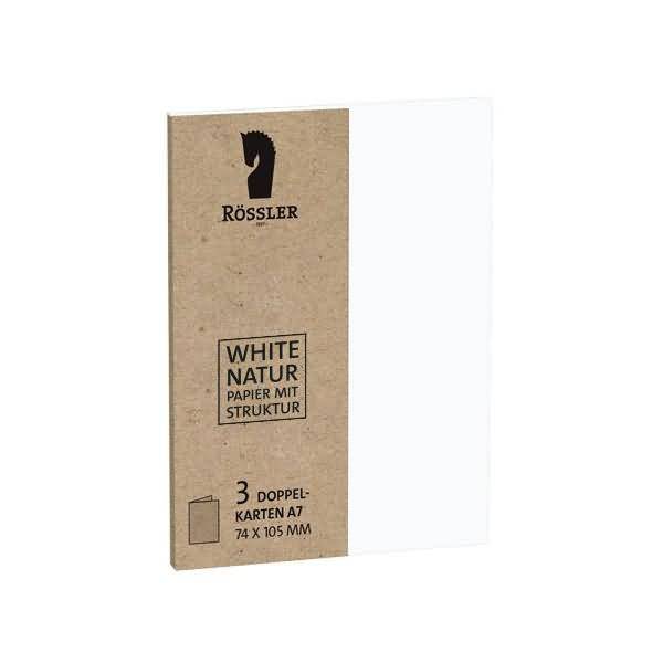 Karte A7 hoch doppelt VE=3 Stück Cotton