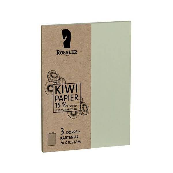 Karte A7 hoch doppelt VE=3 Stück Terra Kiwi
