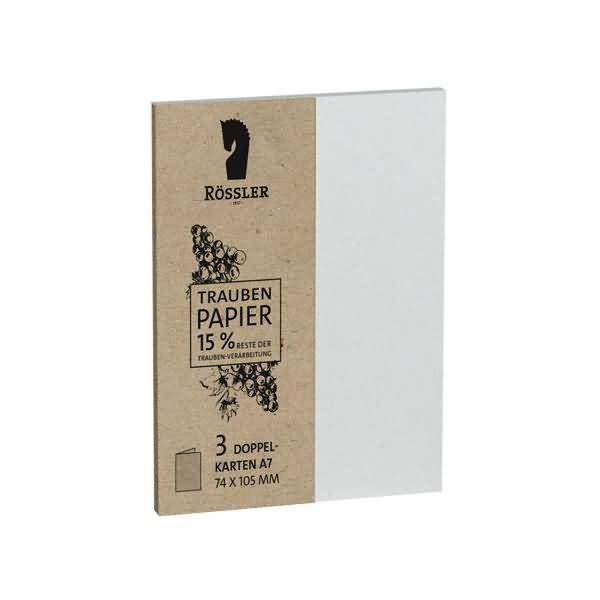Karte A7 hoch doppelt VE=3 Stück Terra Grape
