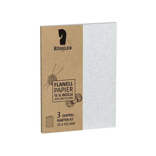 Karte A7 hoch doppelt VE=3 Stück Terra Flanell