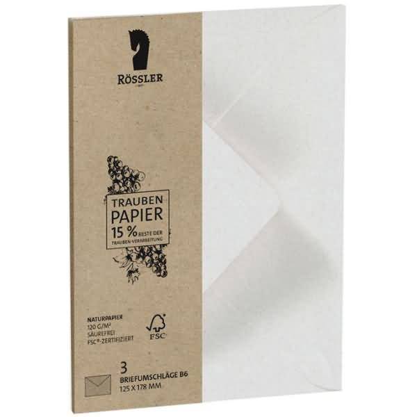 Briefumschlag B6 VE=3 Stück Terra Grape 120g/qm