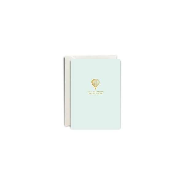 Grußkarte MP-Essential B6 hoch Gold Auf zu neuen Abenteuern