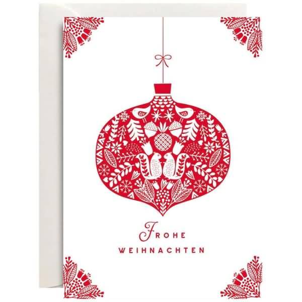 Weihnachtskarte MP B6 hoch Weihnachtskugel