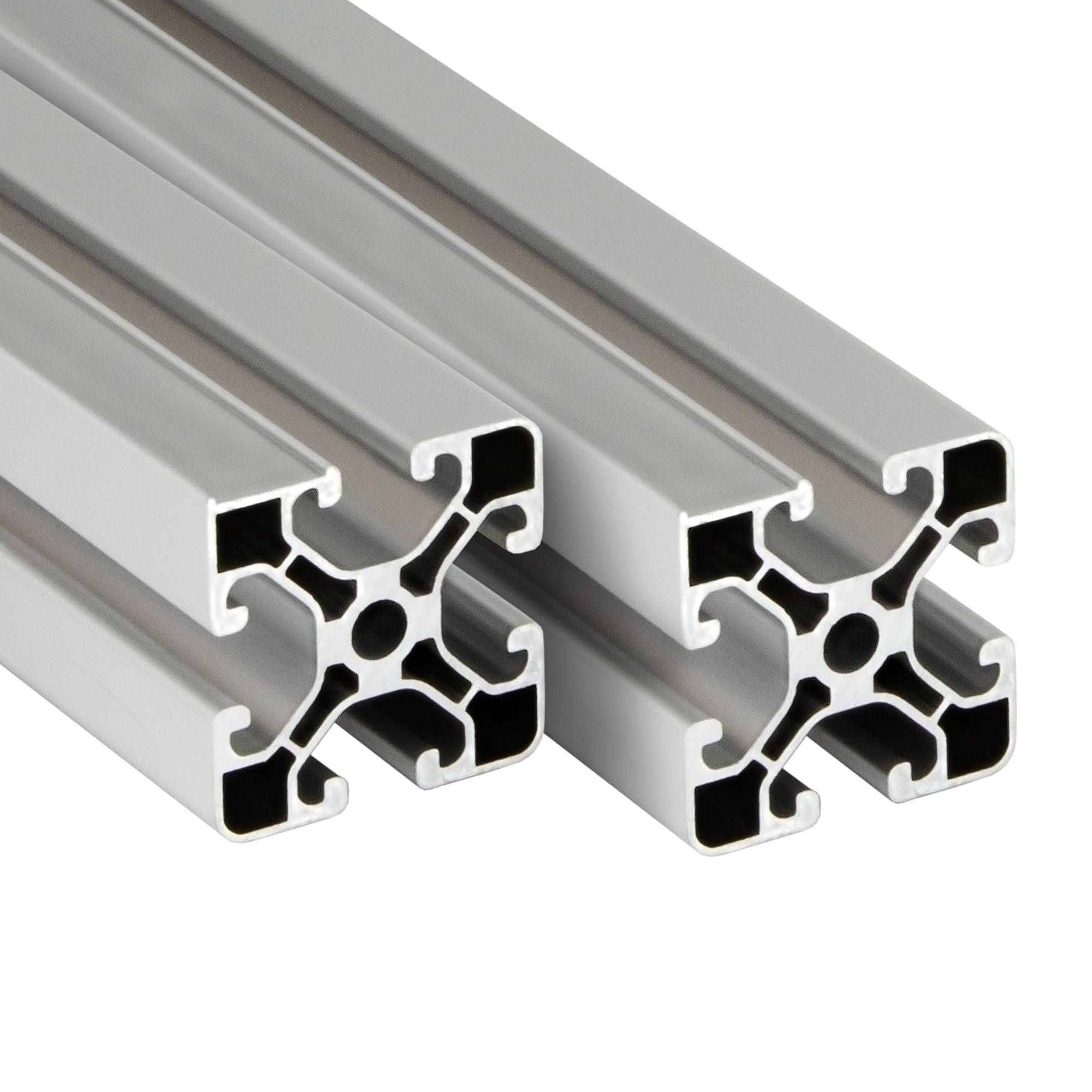 SCHMIDT systemprofile 2000mm Aluminium Profil 40x40mm Nut 8 Maßbandprofil eloxiert 4040 Alu Konstruktionsprofil Aluprofil 2m