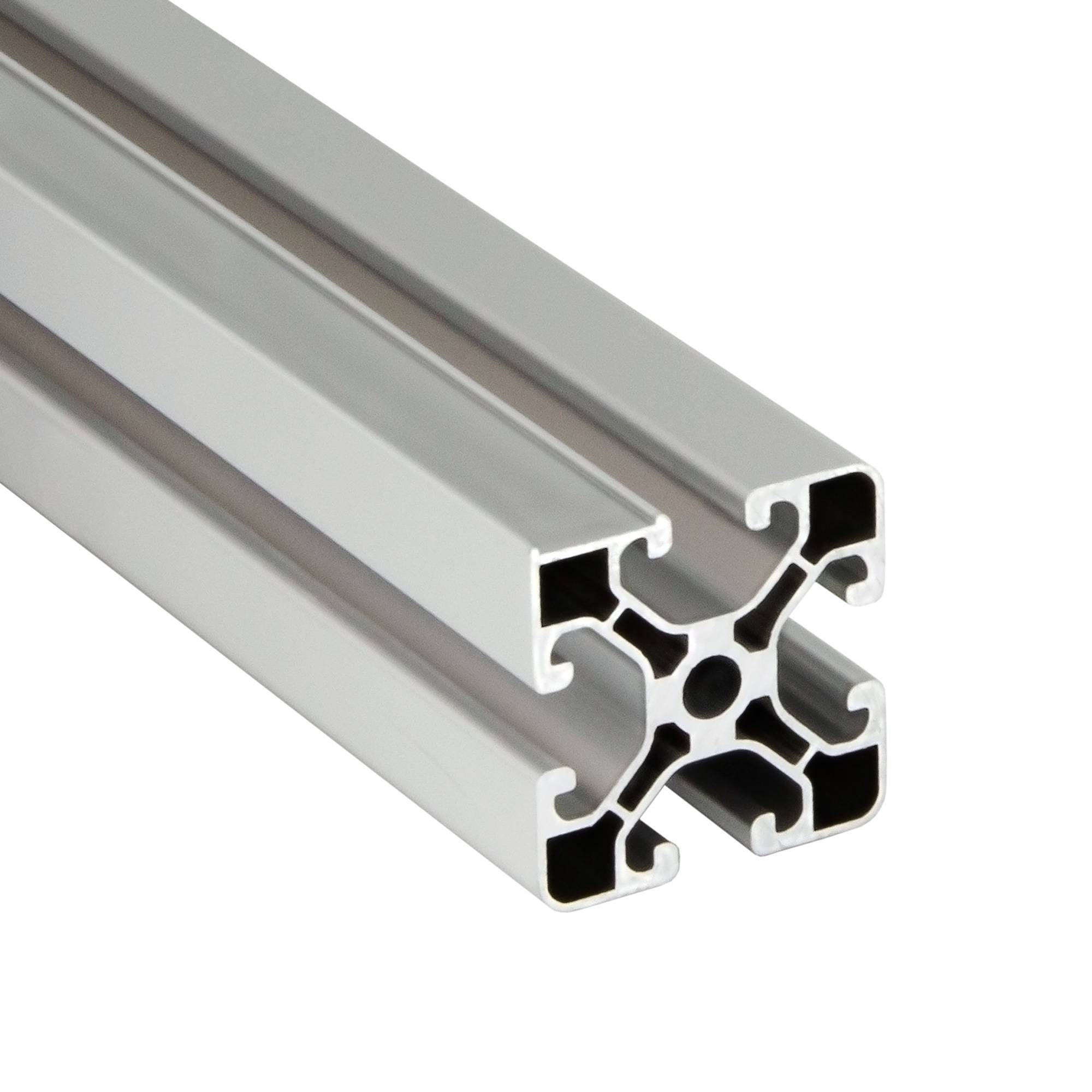 SCHMIDT systemprofile 2000mm Aluminium Profil 40x40mm Nut 8 Maßbandprofil eloxiert 4040 Alu Konstruktionsprofil Aluprofil 2m