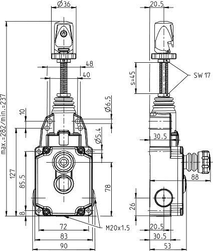 Bernstein Seilzugschalter SRM-A2Z/U1Z-QF-175-E