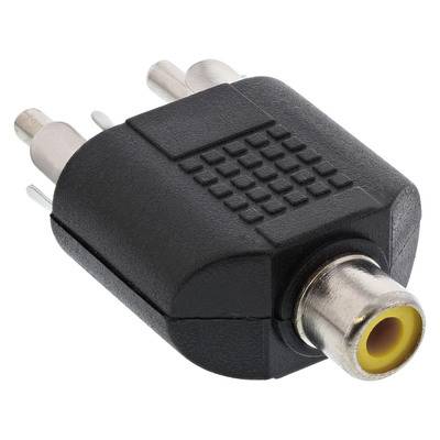 InLine® Audio Adapter, Cinch Buchse an 2x Stecker Adapter / Konverter