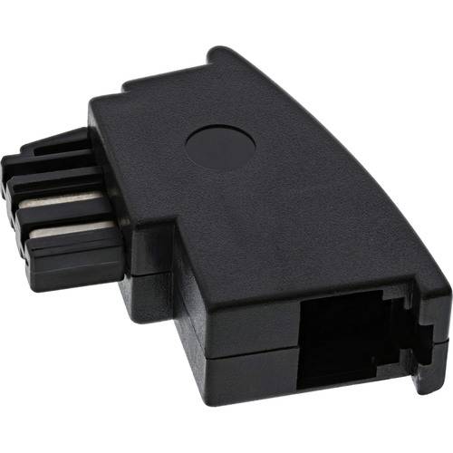 Ein schwarzer Kunststoffadapter mit USB-Anschlüssen auf der einen Seite und einem Ethernet-Anschluss auf der anderen Seite, der zum Verbinden von Geräten mit einem Netzwerk verwendet wird.