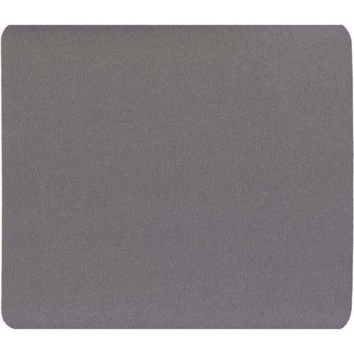 Ein einfaches grauesa Gummi-Mousepad mit abgerundeten Ecken.