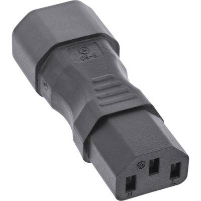 InLine® Netzadapter IEC 60320 C14 / C13, 3pol. Kaltgeräte Adapter / Konverter DC- /