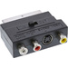 InLine® Scart Adapter, (in/out) an 3x Cinch Buchse und 1x S-VHS Adapter / Konverter /